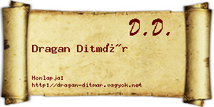 Dragan Ditmár névjegykártya